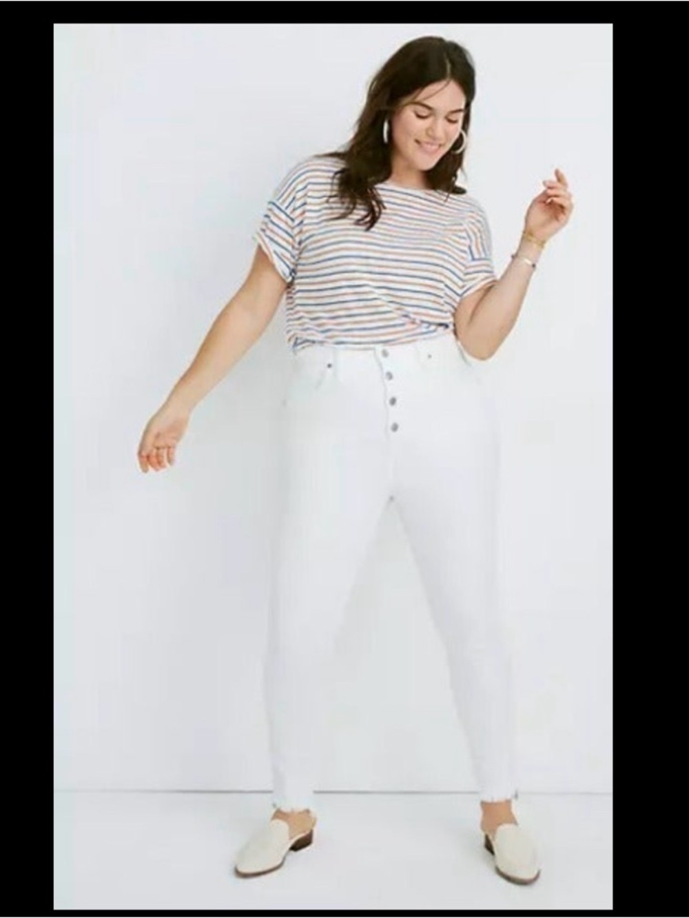 Madewell 10” High-Waist White Button-Fly Women’s Jeans size 32